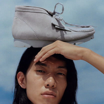 Wallabee Boot PAF Grey/Blue | Clarks on Sale