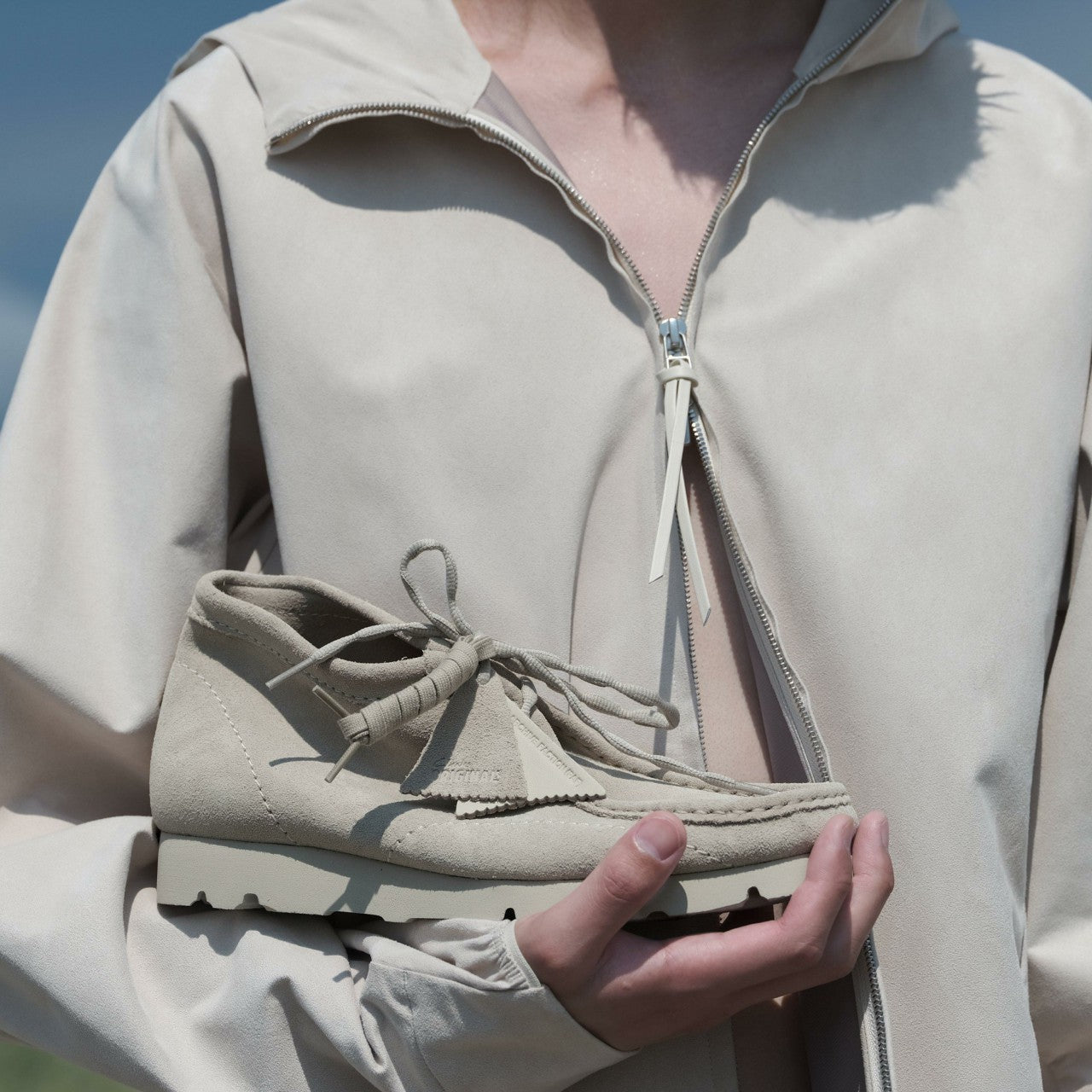 Wallabee Boot PAF Beige Suede | Clarks for sale