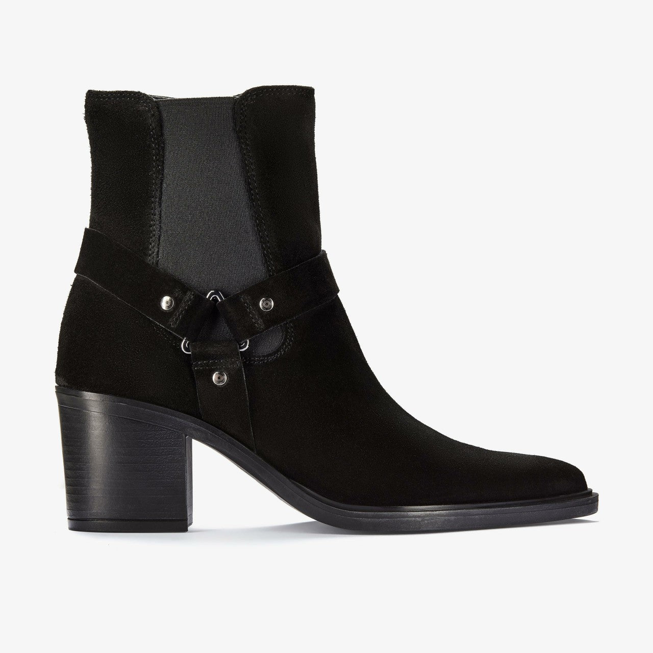 Jesse Buckle Black Suede | Clarks for sale