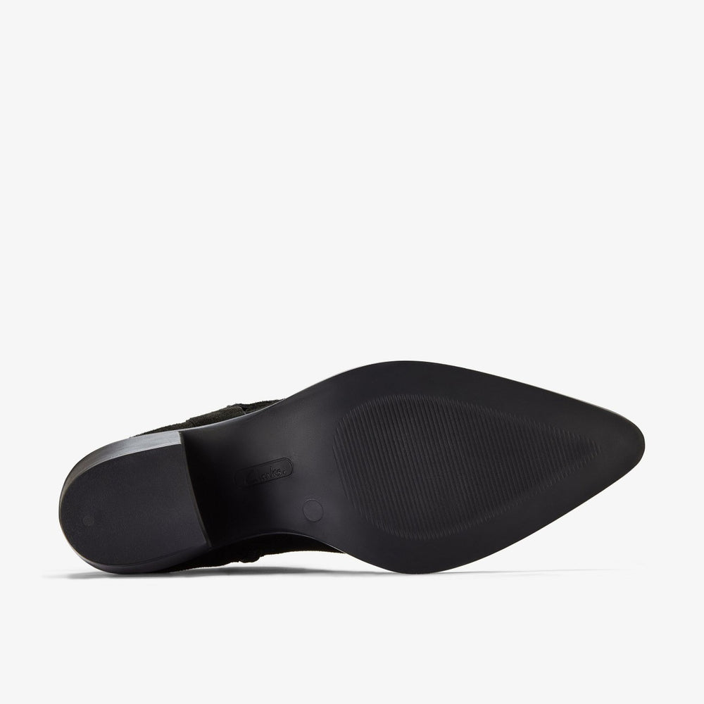 Jesse Buckle Black Suede | Clarks for sale