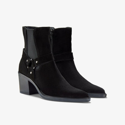 Jesse Buckle Black Suede | Clarks for sale