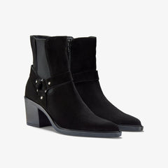 Jesse Buckle Black Suede | Clarks for sale