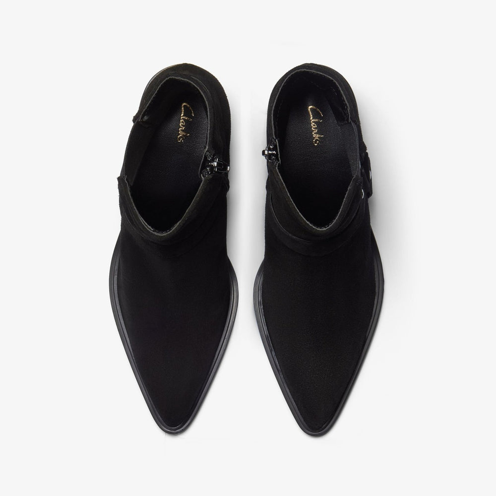 Jesse Buckle Black Suede | Clarks for sale