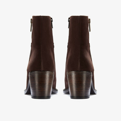 Jesse Zip Dark Brown Suede | Clarks discount