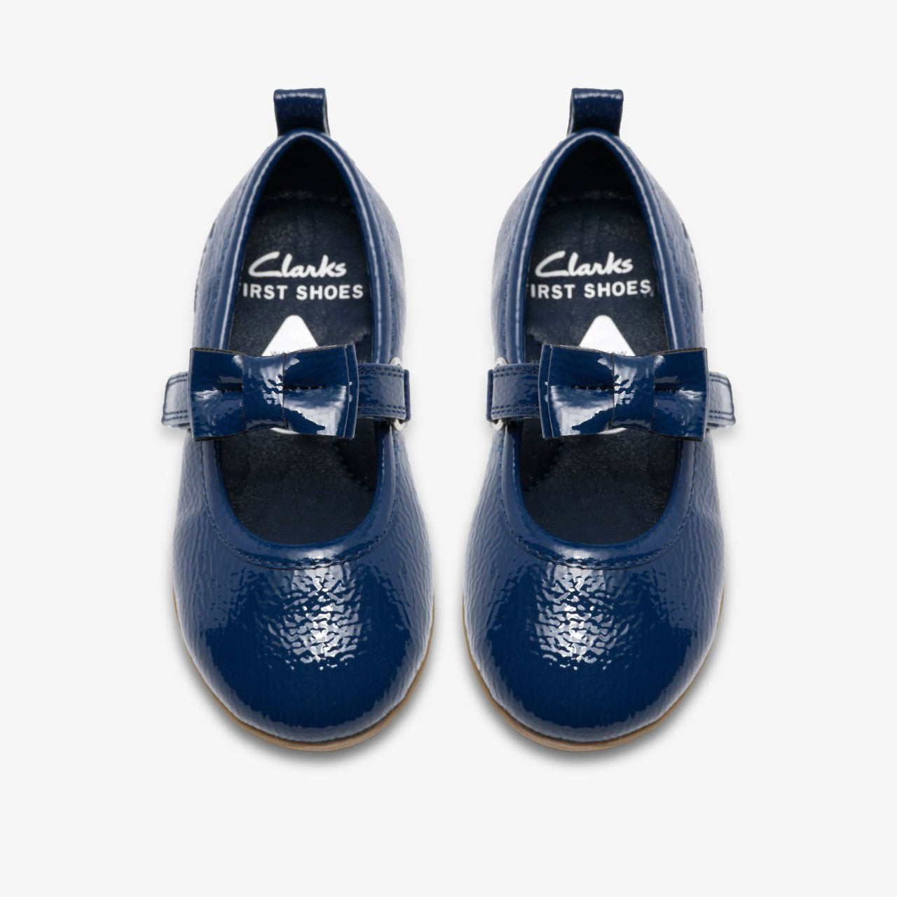 Charm Bow Toddler Navy Patent | Clarks on Sale