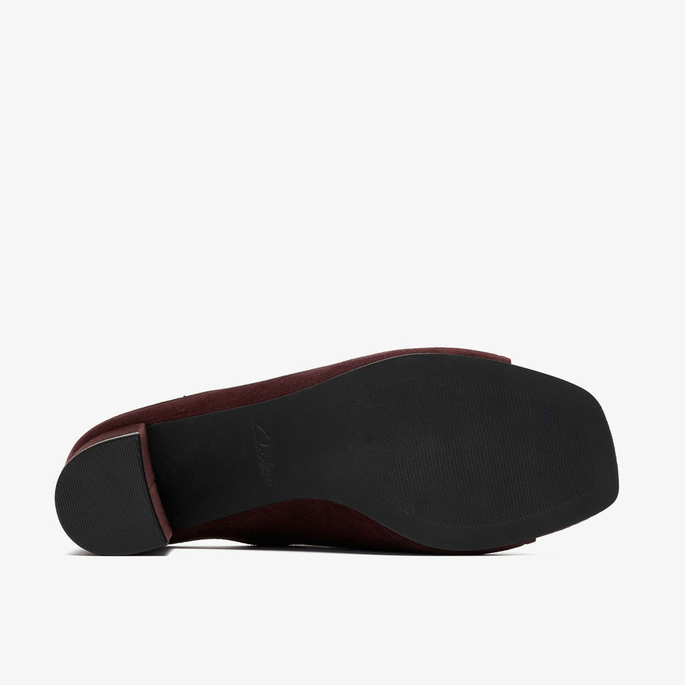 Siray Mule Dark Brown Suede | Clarks on Sale