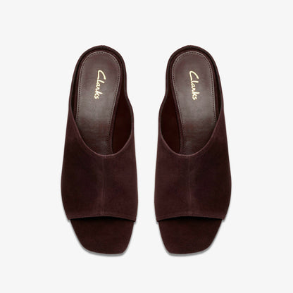 Siray Mule Dark Brown Suede | Clarks on Sale