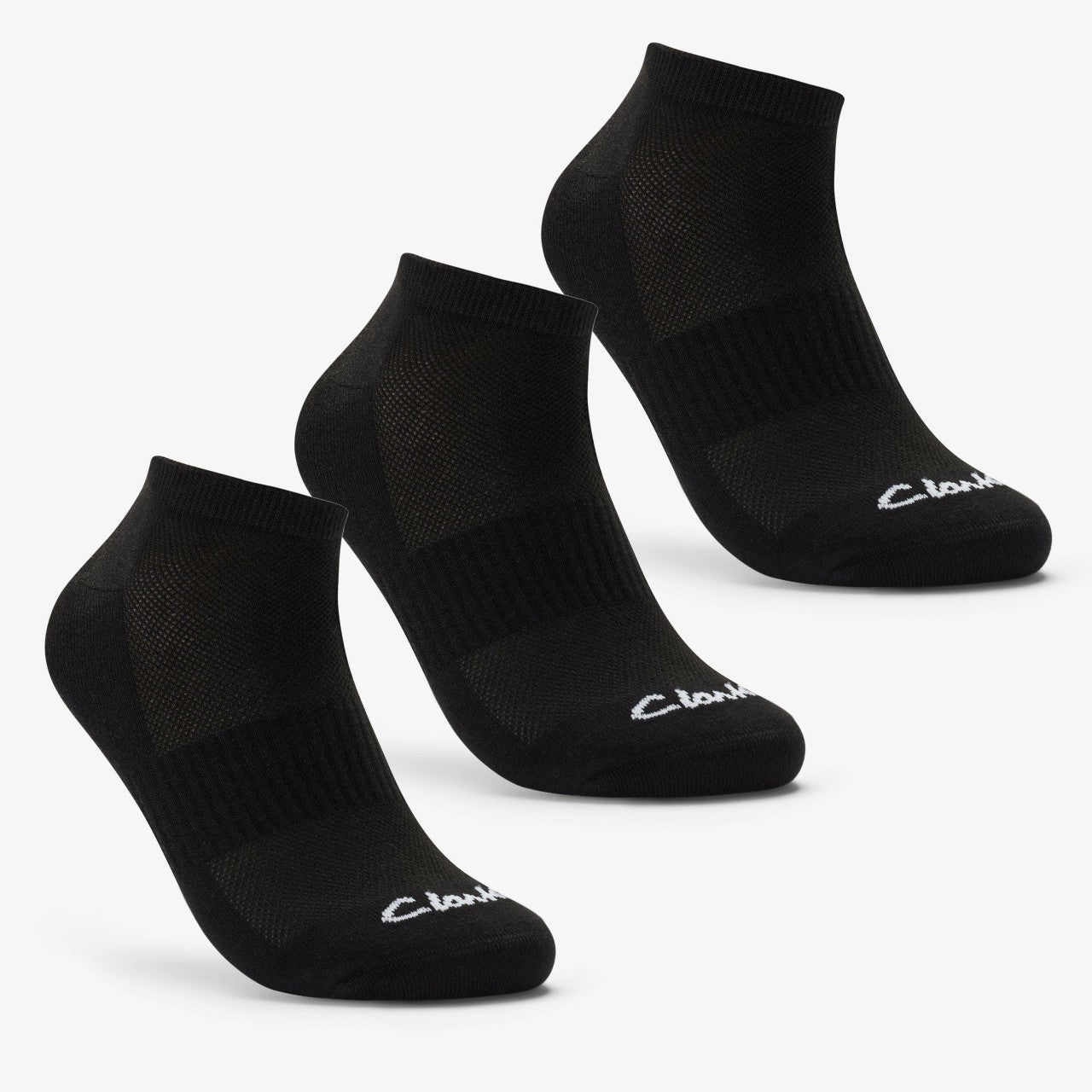 Ankle Socks 3 Pack Size 6-11 Black Black | Clarks for sale