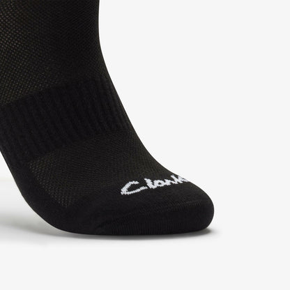 Ankle Socks 3 Pack Size 6-11 Black Black | Clarks for sale
