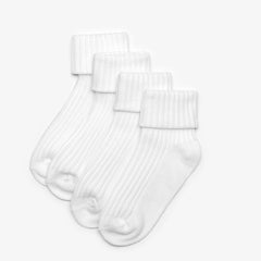 White Socks 4 Pack 1 - 2 Years White | Clarks for sale