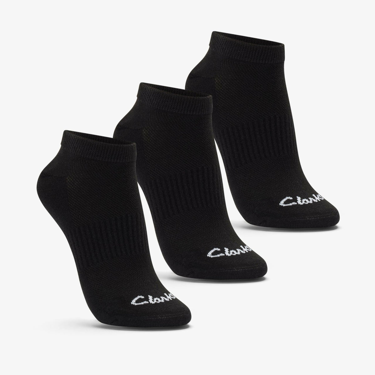 Ankle Socks 3 Pack Size 2-8 Black Black | Clarks for sale