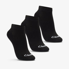 Ankle Socks 3 Pack Size 2-8 Black Black | Clarks for sale