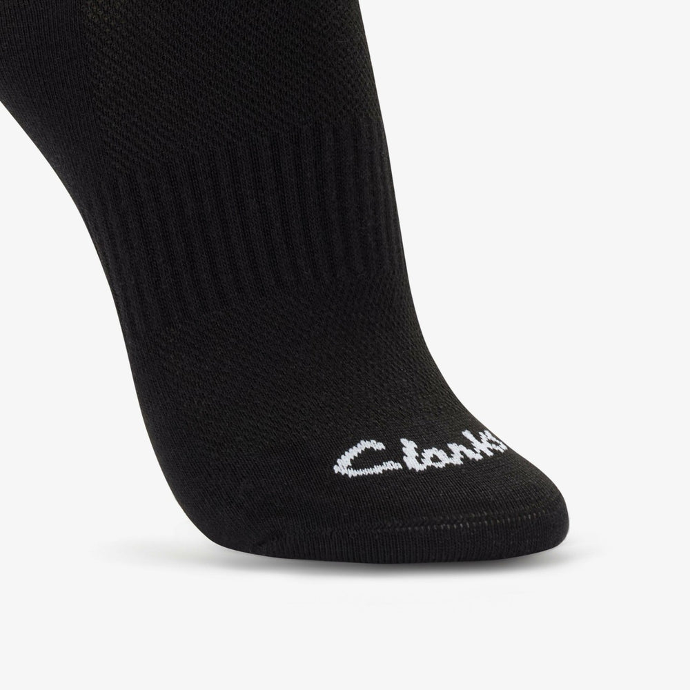 Ankle Socks 3 Pack Size 2-8 Black Black | Clarks for sale