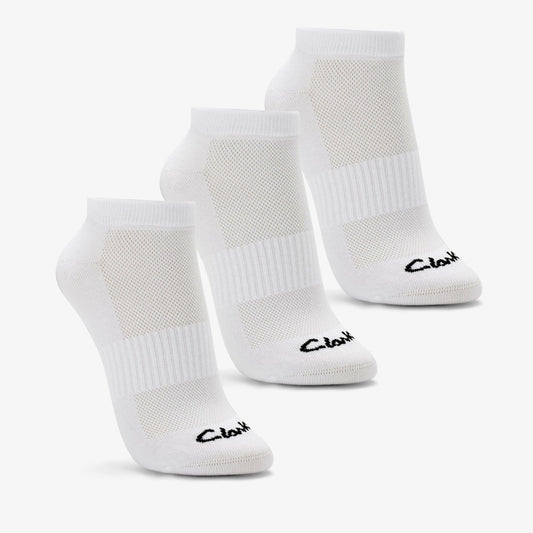 Sports Ankle Socks 3 Pack Size 2-8 White | Clarks online