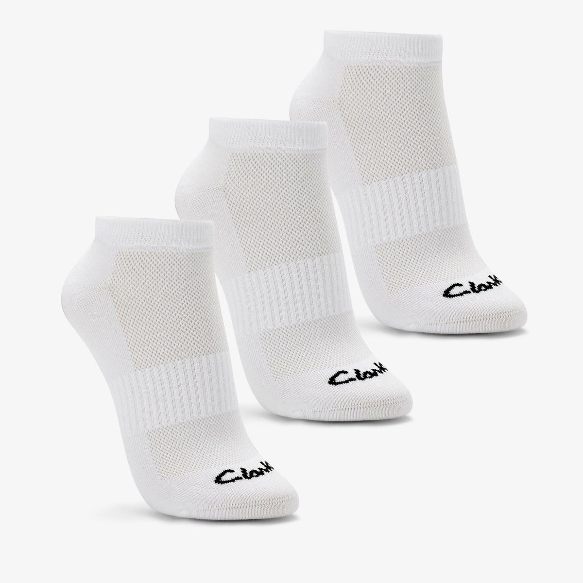 Sports Ankle Socks 3 Pack Size 2-8 White | Clarks online
