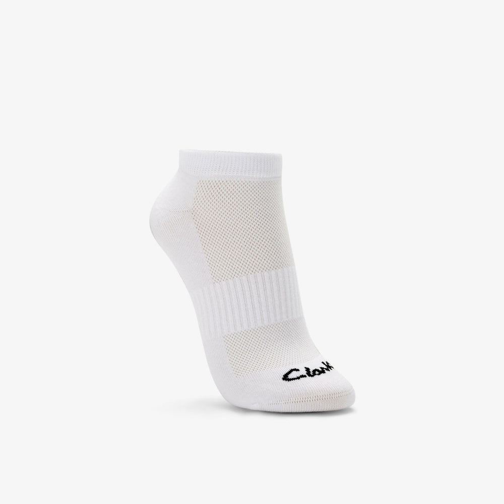 Sports Ankle Socks 3 Pack Size 2-8 White | Clarks online
