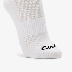 Sports Ankle Socks 3 Pack Size 2-8 White | Clarks online